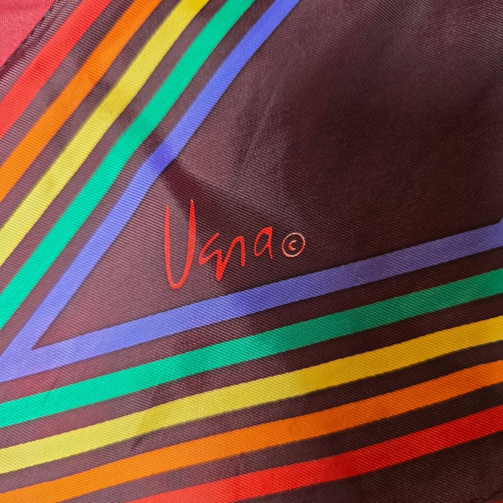 Vera Neumann Rainbow MCM Scarf Belt Shawl Sash Bandana Tie 56"x7" VTG